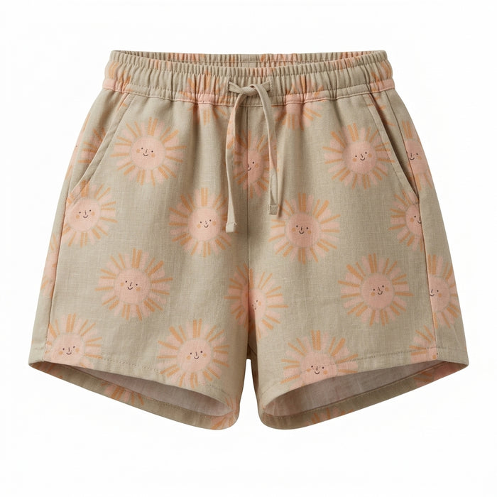 Kids Su Hine Print Shirt And Shorts Set
