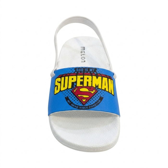 Kids Superman Print Slingback Slide Sandals