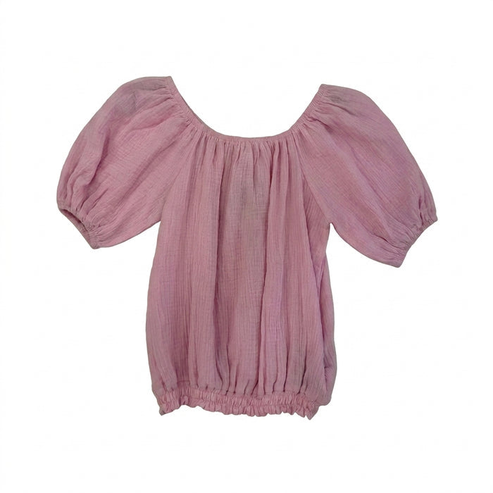 Kids Textured Puff Sleeve Top