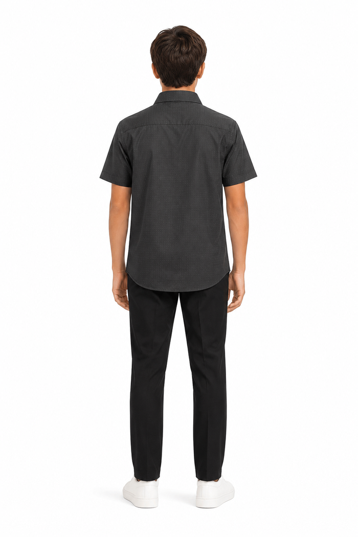 Kids Textured Short Sleeve Shirt