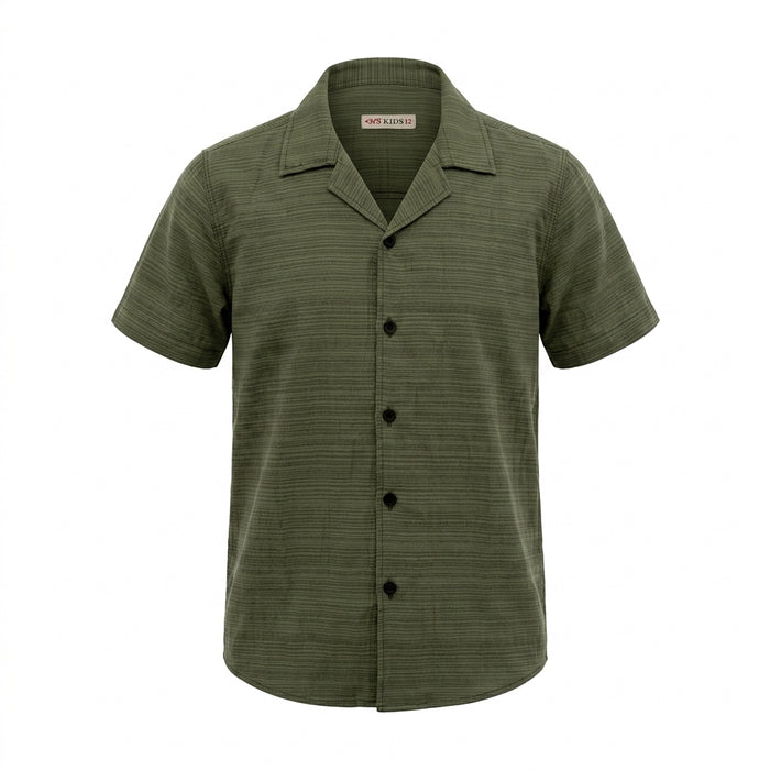 Kids Textured Short Sleeve Shirt