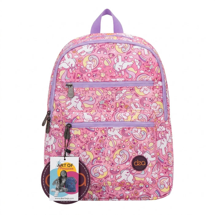 Kids Unicorn Print Backpack Size 41x30x20