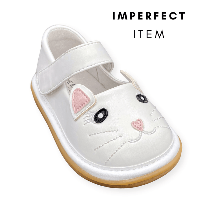 Kitty Shoe White (IMPERFECT) - Wee Squeak