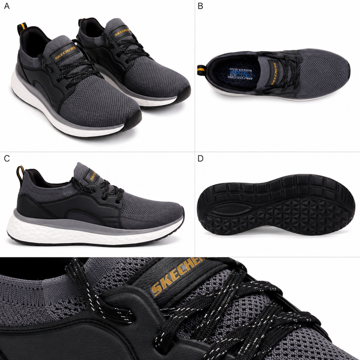 Knit Lace Up Sports Shoes