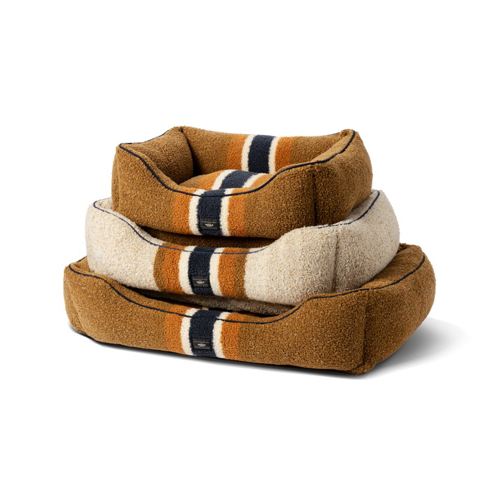 Kuddle Dog Bed - Stripe Oat