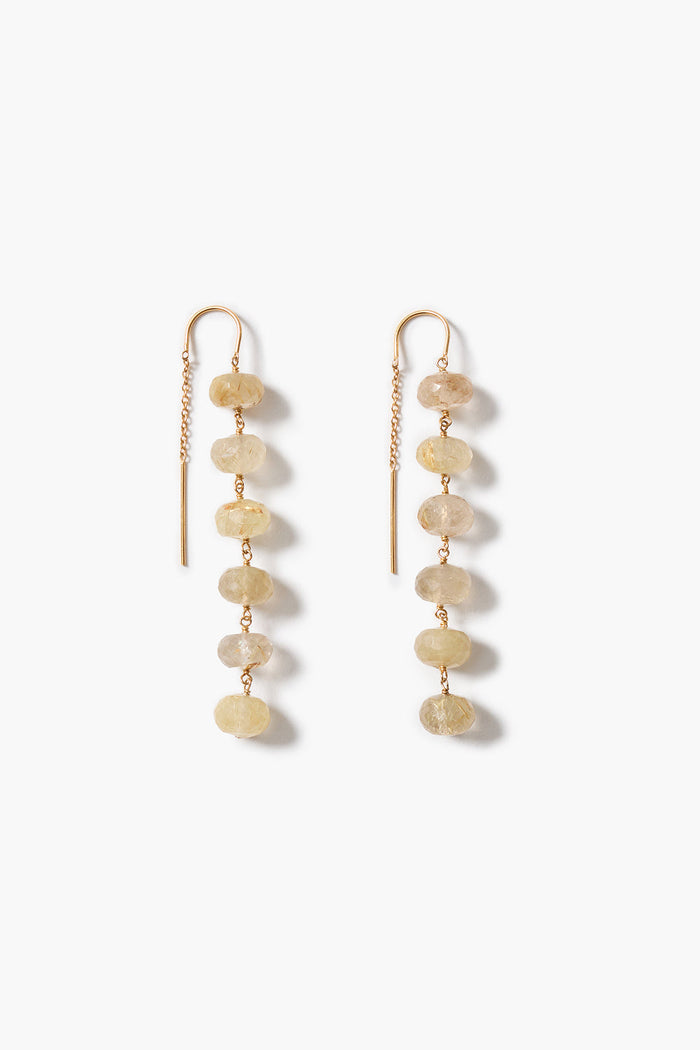 Ladder Earrings Rutilated Quartz