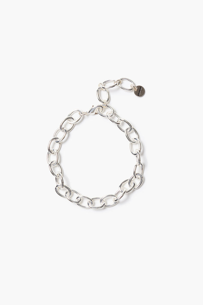 Large Chain Link Anklet Silver