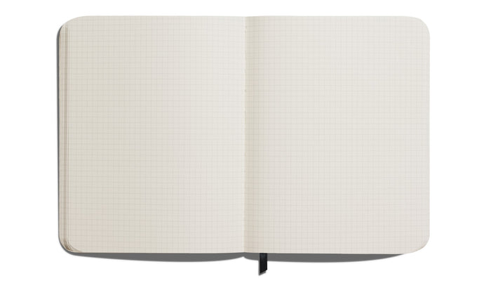 Large Hard Grid Journal - Black