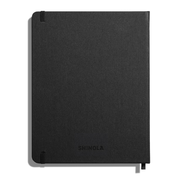 Large Hard Plain Journal - Black