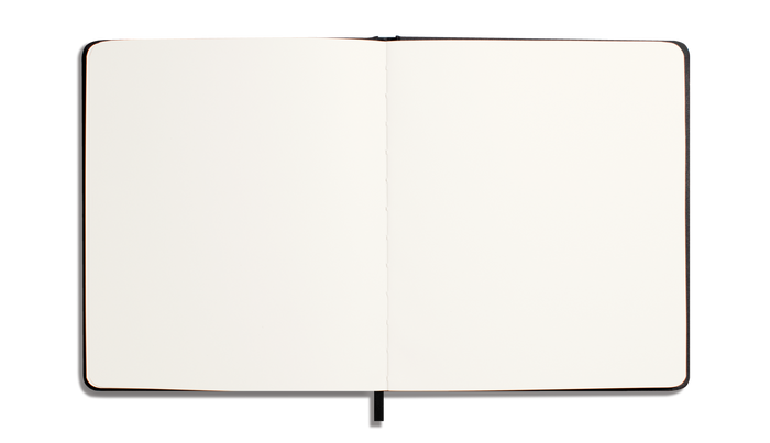 Large Hard Plain Sketchbook - Black