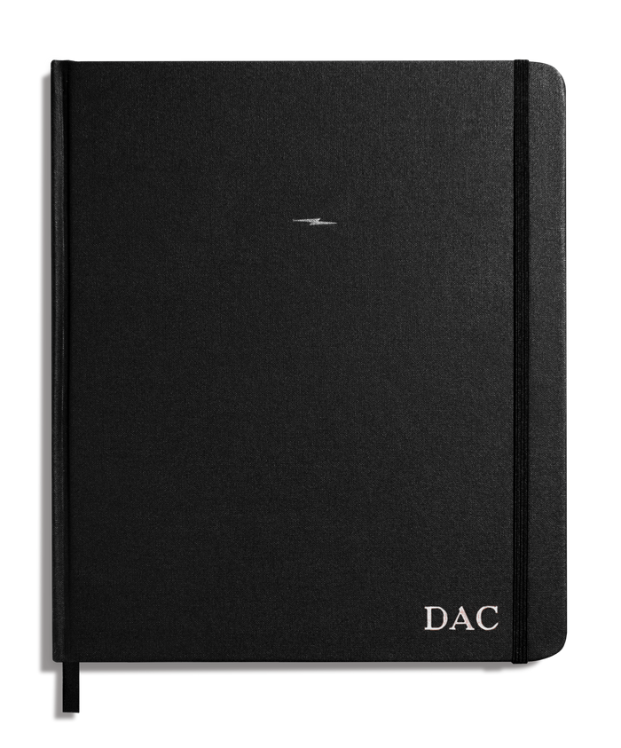 Large Hard Plain Sketchbook - Black