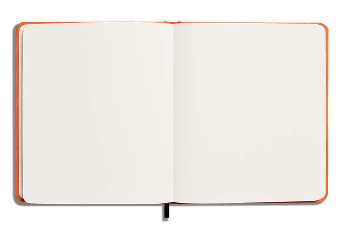 Large Hard Plain Sketchbook - Bold Orange