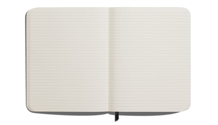 Large Hard Ruled Journal - Black
