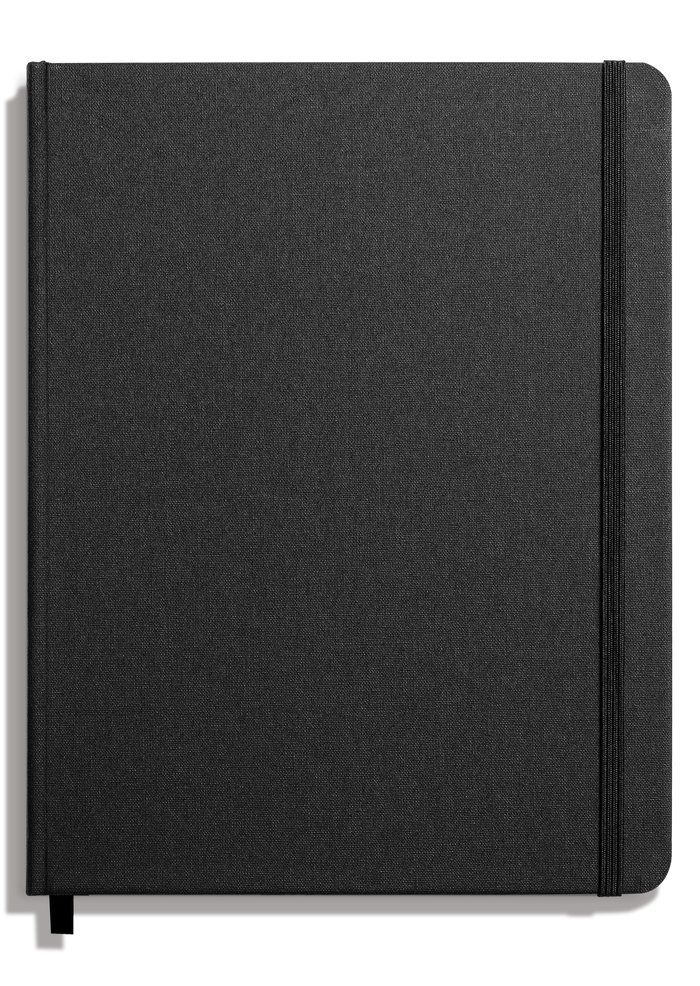 Large Hard Ruled Journal - Black