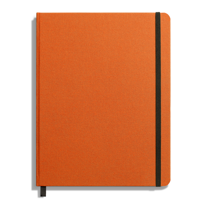 Large Hard Ruled Journal - Bold Orange
