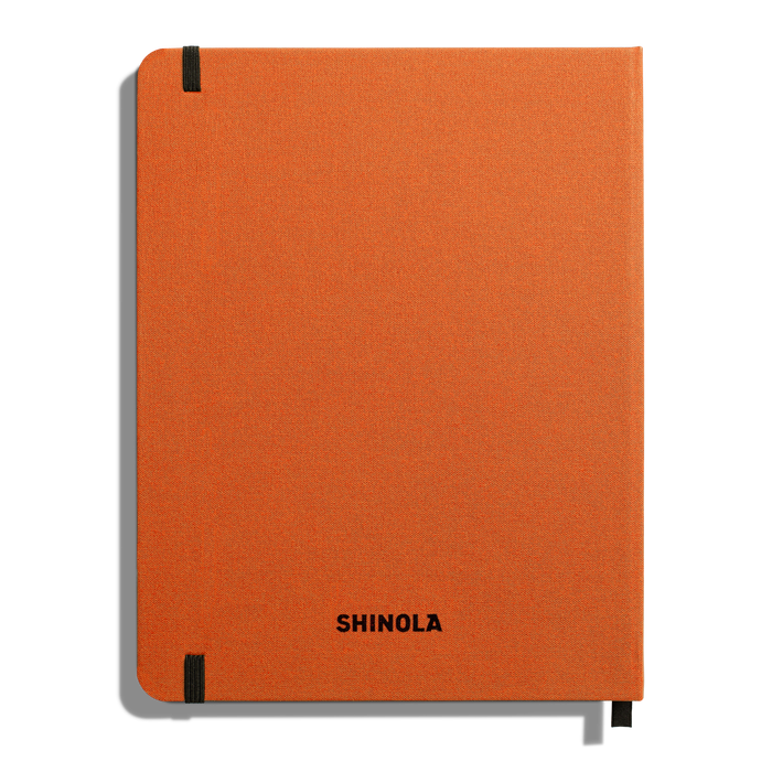 Large Hard Ruled Journal - Bold Orange