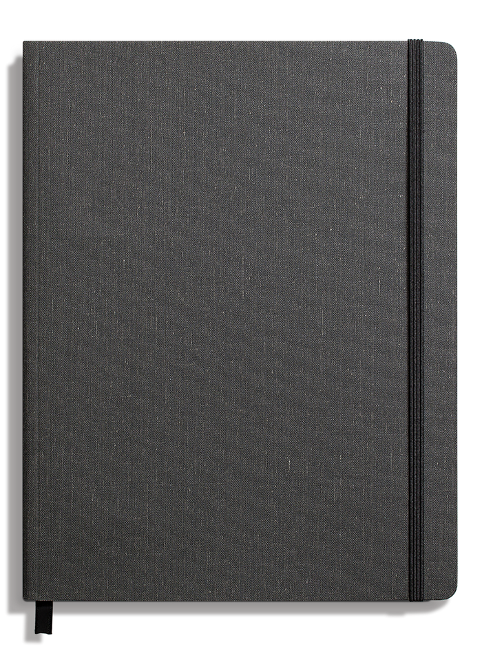 Large Soft Ruled Journal - Charcoal
