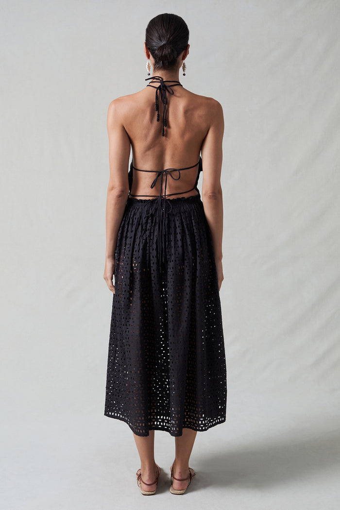 Laser Cut Ballet Skirt Black
