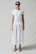 Laser Cut Ballet Skirt White