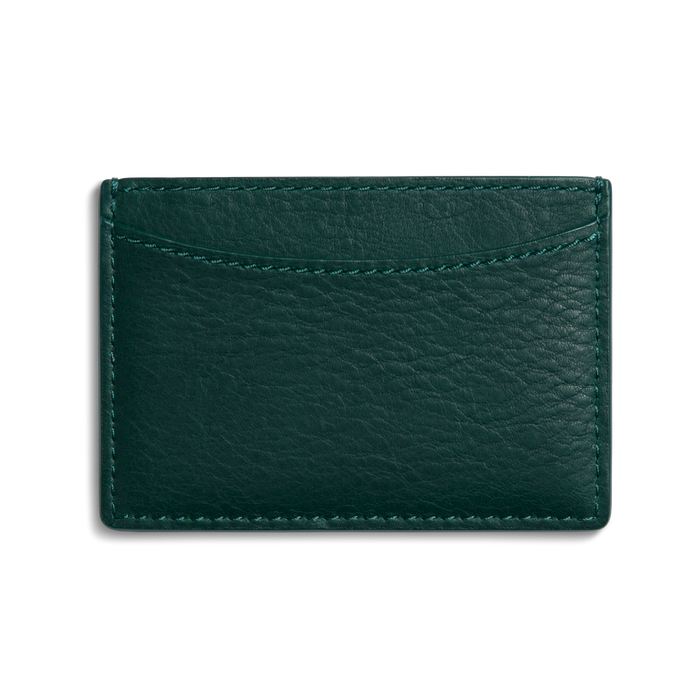 Leather 3 Pocket Card Case - Forest