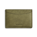 Leather 3 Pocket Card Case - Olive