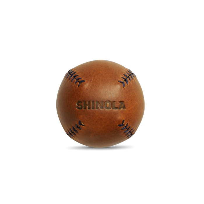 Leather Baseball - Bourbon / Navy