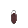 Leather Monogram Key Fob - Merlot