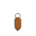 Leather Monogram Key Fob - Tan