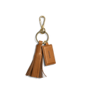 Leather Tassel Keychain - Tan