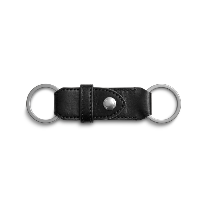 Leather Valet Key Fob - Black