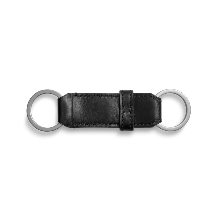 Leather Valet Key Fob - Black