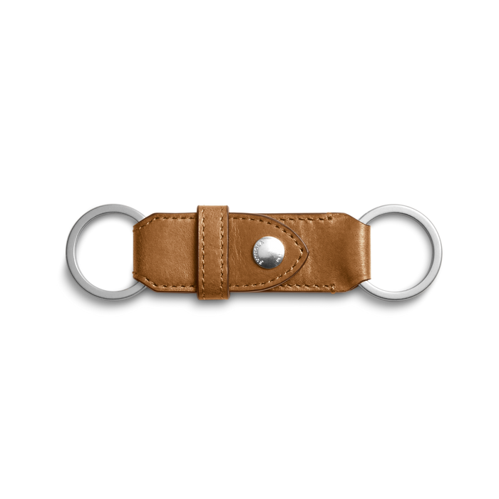 Leather Valet Key Fob - Brown