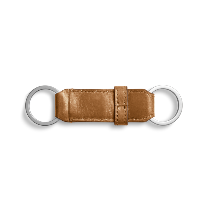 Leather Valet Key Fob - Brown
