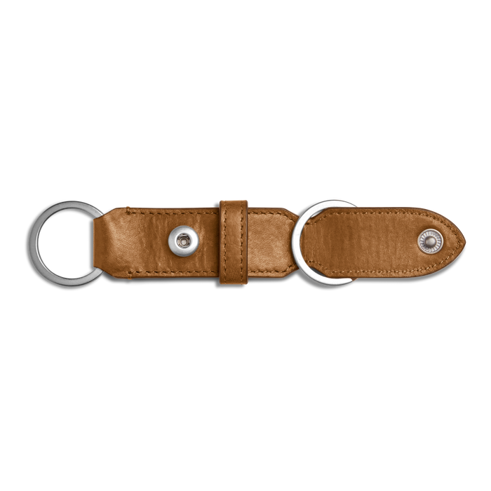 Leather Valet Key Fob - Brown