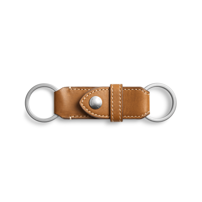 Leather Valet Key Fob - Tan