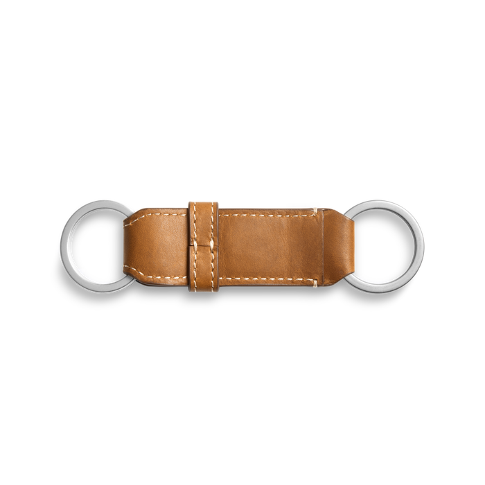 Leather Valet Key Fob - Tan