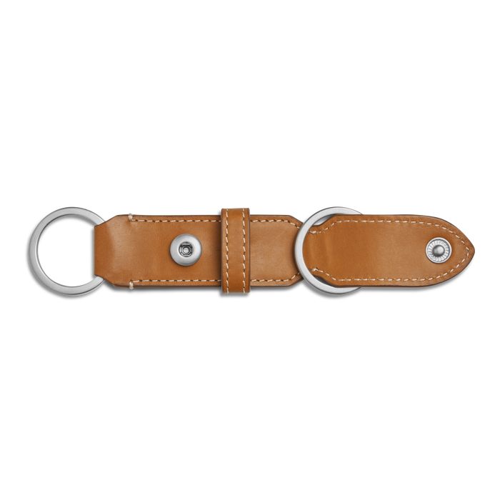 Leather Valet Key Fob - Tan
