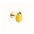 Lemon Enamel Flat Back Stud