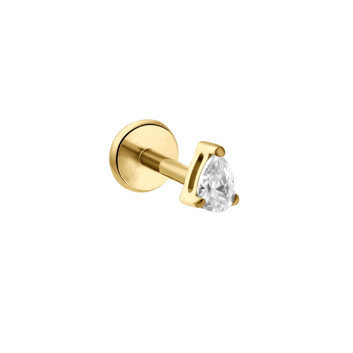Lemon-Lime Soda Drop Flat Back Stud