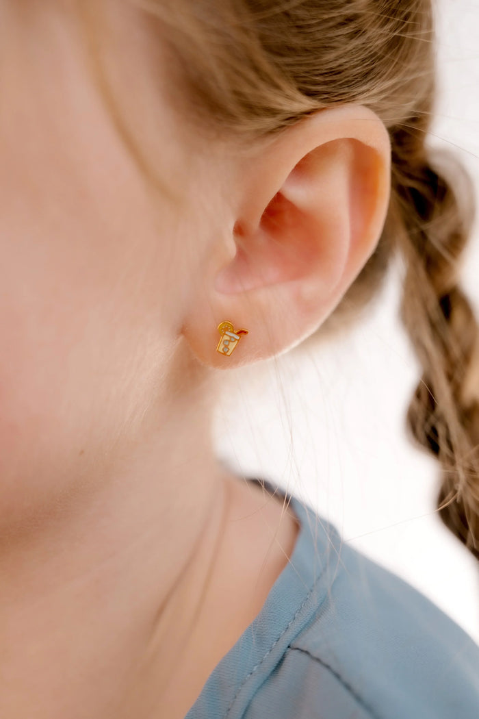 Lemonade Enamel Flat Back Stud