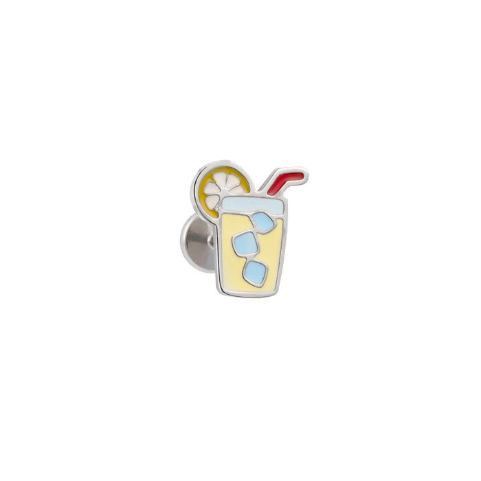 Lemonade Enamel Flat Back Stud