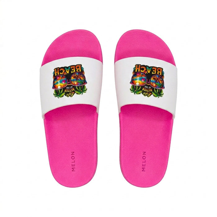 Life Better At The Beach Slide Sandals