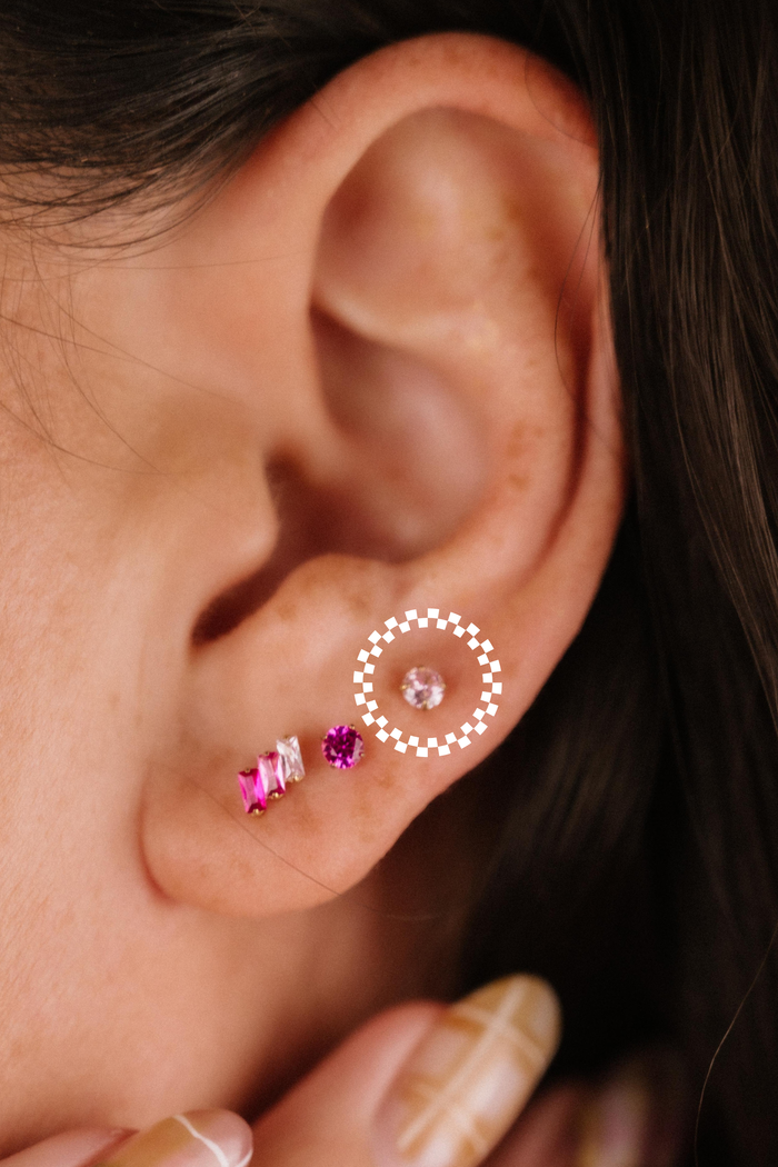 Light Pink Gem Flat Back Stud