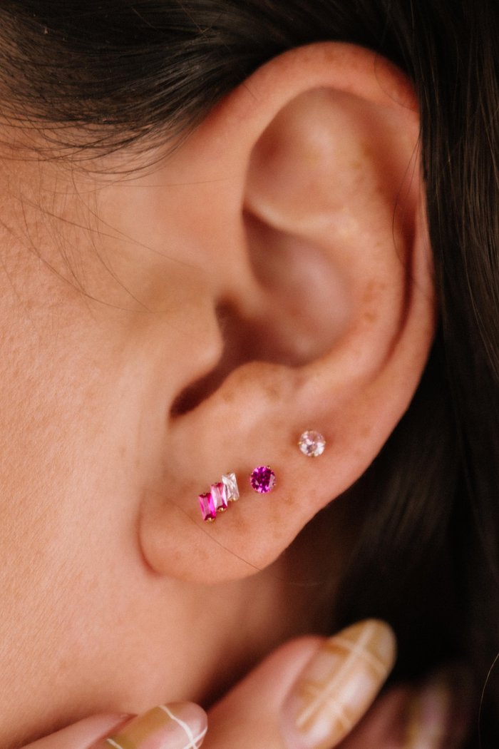 Light Pink Gem Flat Back Stud