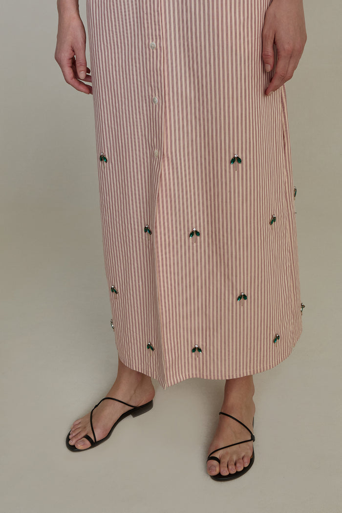 Lita Shirt Dress Pink Stripe