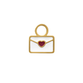 Love Letter Enamel Hoop Charm
