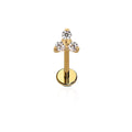 Love Triangle Flat Back Stud