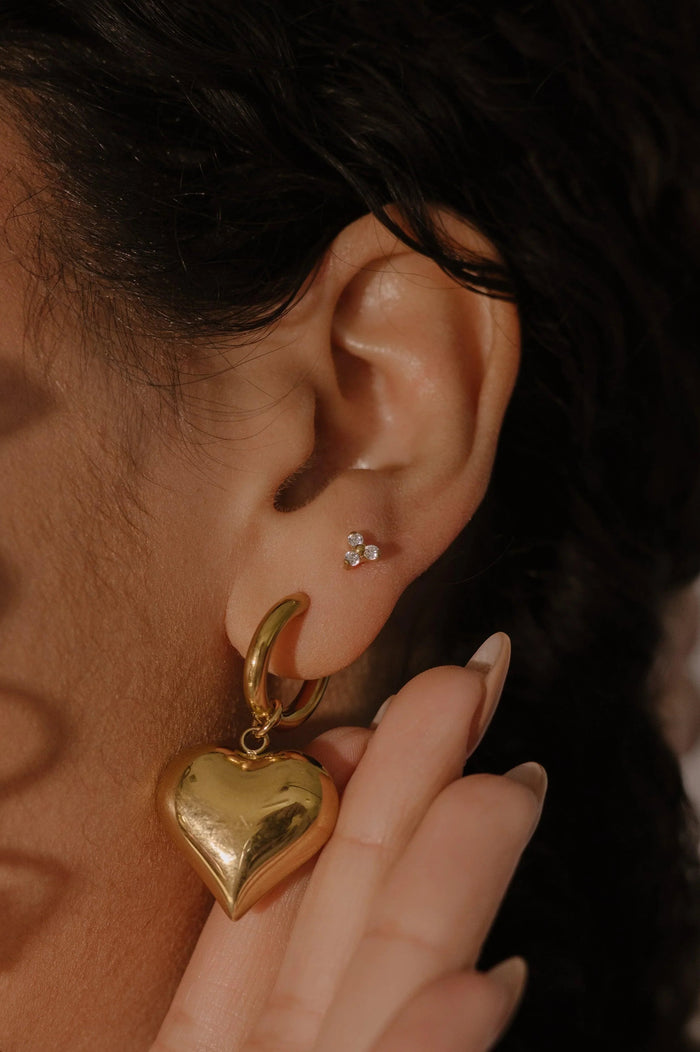 Love Triangle Flat Back Stud