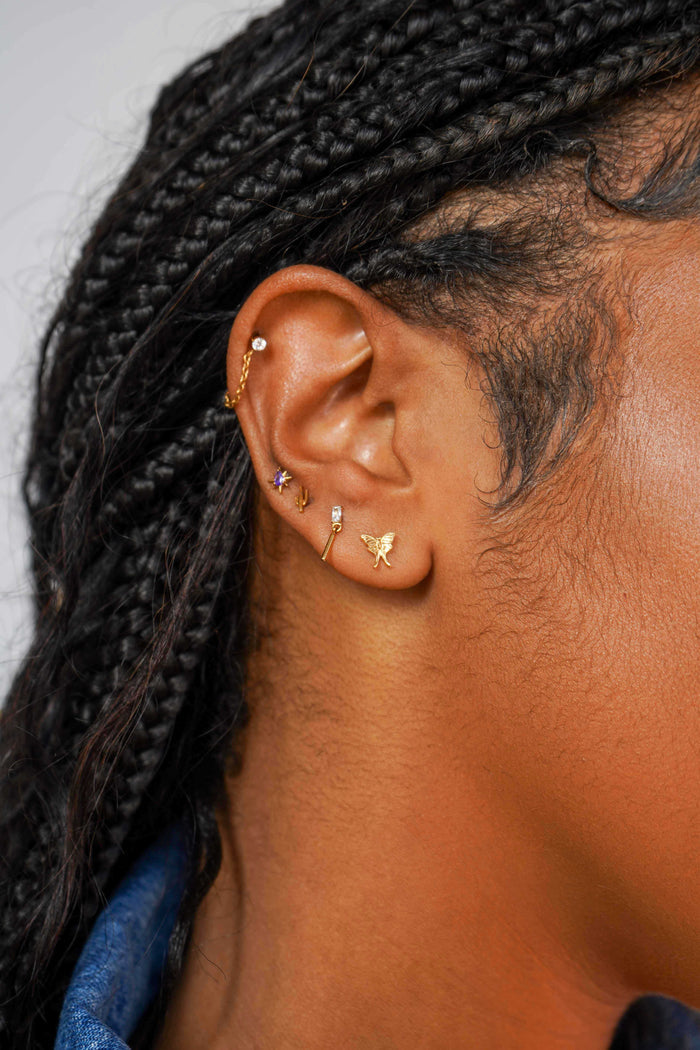 Luna Moth Flat Back Stud