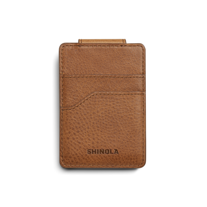 Magnetic Money Clip Card Holder - Tan